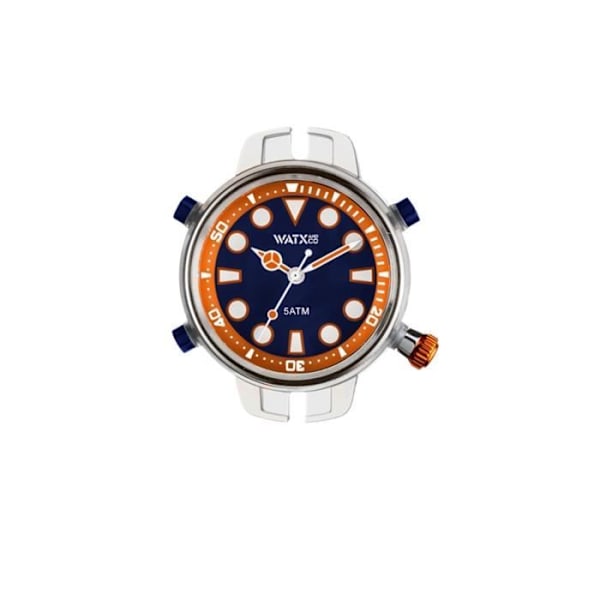 Ur - WATX&COLORS - M SCUBAX RWA5044 - Kvarts - Analog - Blå/orange gummi Blå, Orange