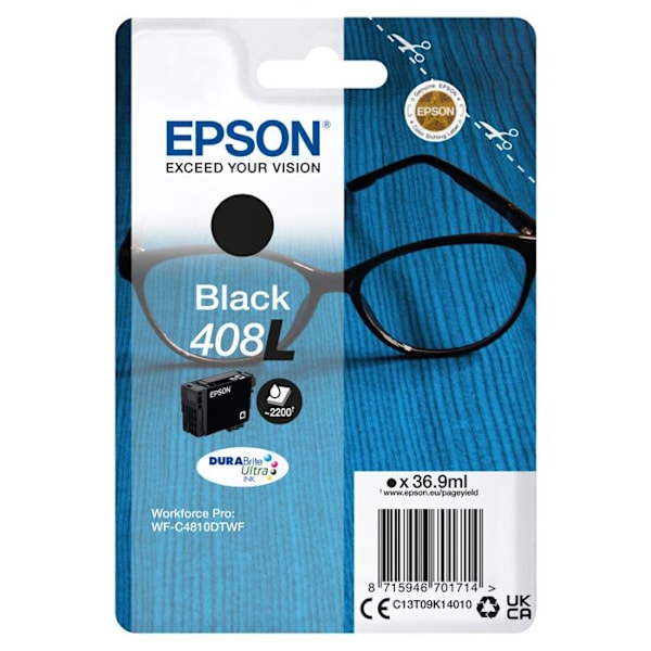 Tonerpatron - Epson - 408L - Sort - Høj kvalitet - 2200 sider