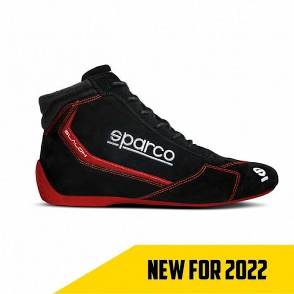 Sparco - 00129544NRRS - unisex slalom ankelstøvler 2022 Størrelse 44 Sort/rød bådsko, standard Svart röd 44