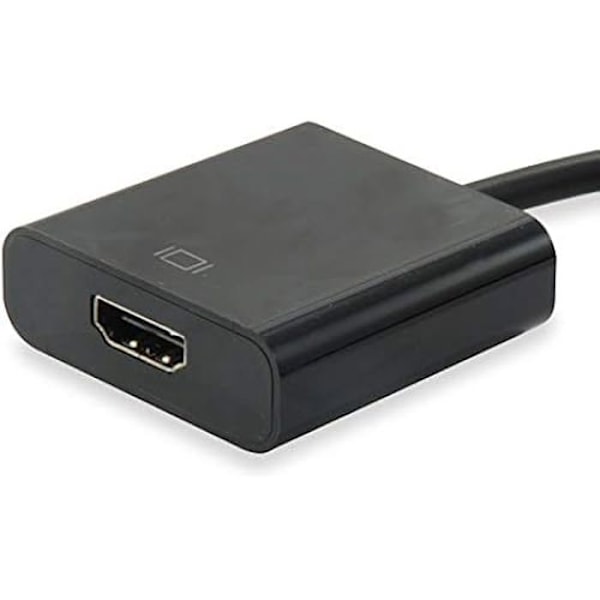 Video/lydkabel - EQUIP - Mini DisplayPort til HDMI - Længde 25 cm - Sort Beige, hvid