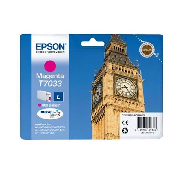 Epson T7033 Big Ben blækpatron Magenta