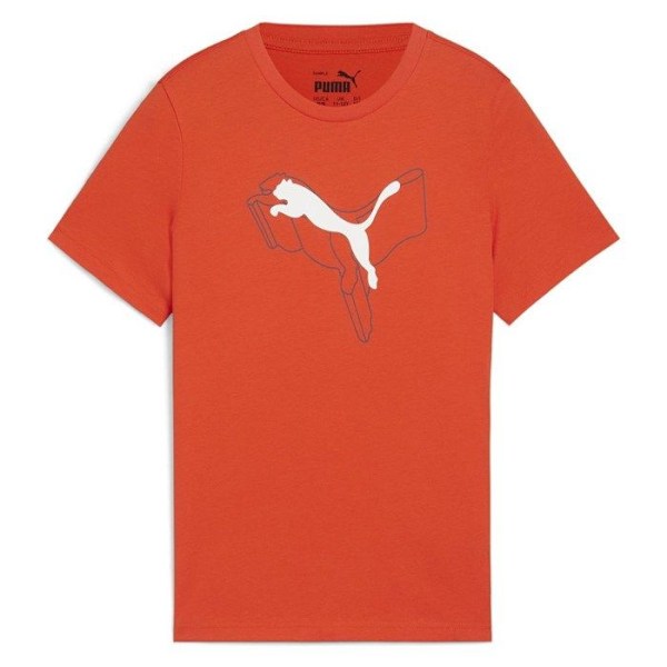T-paita - Puma - Ess+ Logo Lab Graphic Tee - Oranssi - Puuvilla - Lyhyet hihat Orange M