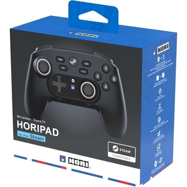 Manette pro trådløs - HORIPAD - Midnight Black til PC - Sort