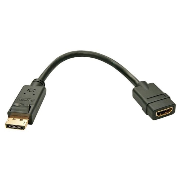 Adapter - LINDY - DisplayPort til HDMI konverter - Opløsning 2560x1600 - Understøttelse af lyd - 15cm