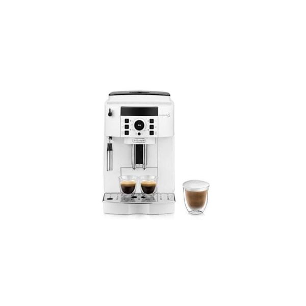 Espresso med kvarn - De'Longhi - Magnifica ECAM 21.117.W - 1450W - 15 bar - Vit Vit
