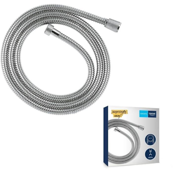 Fleksibel bruser - GROHE - VitalioFlex Metal - 2 m - Krom - Modstandsdygtig over for folder Krom