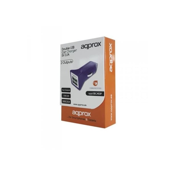 DOBBEL USB CIGARETTE ADAPTER 3,1A LILLA AP