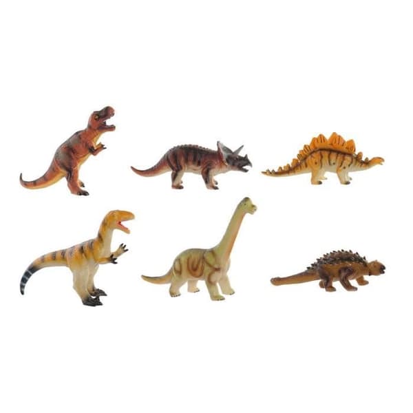 DKD Home Decor Fluffy Dinosaur (6 st) S3014326