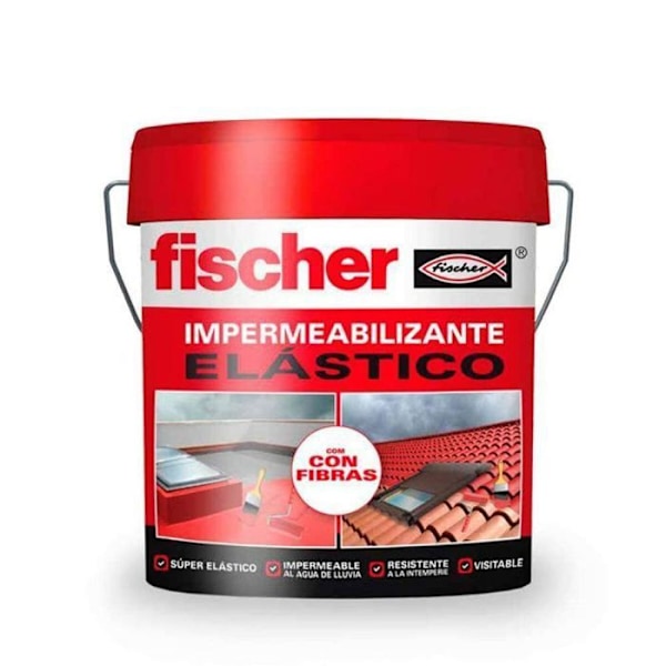 Tætning - Fischer fugemasse - 547152 - Vandtætning 15L rød med fibre