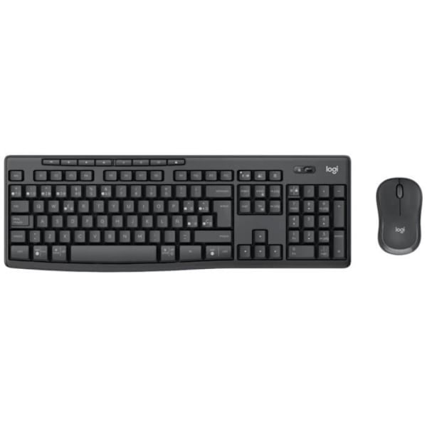 Hiiri ja näppäimistö - Logitech - MK370 - Bluetooth - Musta - Ranska Grafiitti