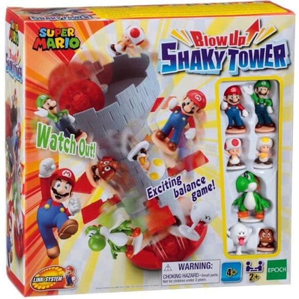 SUPER MARIO Blow Up! Shaky Tower - Brädspel - EPOCH - 7356 Flerfärgad