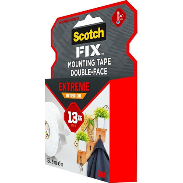 Scotch - PGS05-1950-P - Fixeringsbånd til indendørs Extreme, 19 mm x 5 m, 1 rulle (Emballagen kan variere)