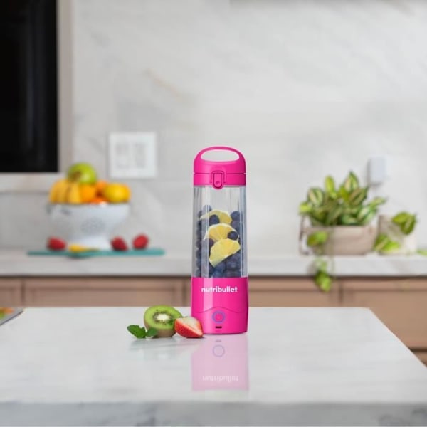 Blender bærbar - NUTRIBULLET - NBP003BP - 100 W - Kop 475 ml - Uden BPA - Rosa Rosa