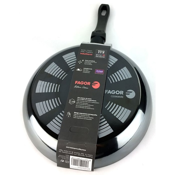 Induktionssteka 20 cm Emaljerat Stål, Ekologisk Non-Stick utan PFOA FAGOR Indutherm Svart 01083 Svart