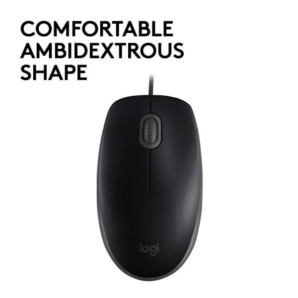 B110 Optinen hiiri - LOGITECH - USB - Musta - Kaapeli