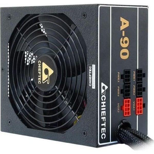 Bloc alimentation Chieftec A-90 Serie GDP-550C 90 Plus Gold - 550 Watt Sort