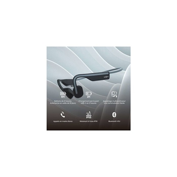 Bone Conduction -kuulokkeet - Shokz - Openmove - Bluetooth - Langaton - Hienkestävä Skiffer grå