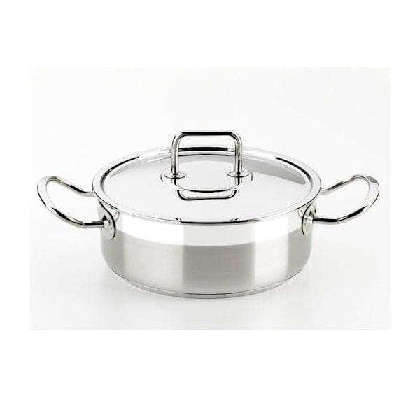Kasserolle med låg BRA A340353 (20 cm) Rustfrit stål