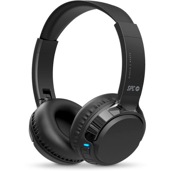 SPC HERON 2 STUDIO – Langattomat Bluetooth-kuulokkeet, 50 tunnin akku, kaksi samanaikaista yhteyttä, mikrofoni ja kierrätettyä muovia - musta