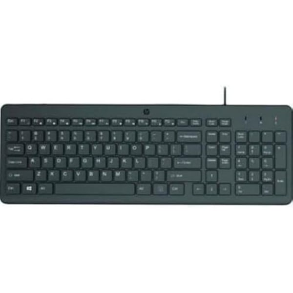 HP 150 -näppäimistö - USB - Musta - LED-ilmaisimet - Kalvonäppäimistö - espanja musta