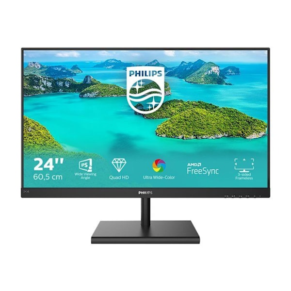 philips e line 245e1s-00 blackScreen Den 24" (61 cm) E-line monitor viser et enestående billede, mens dens elegante design