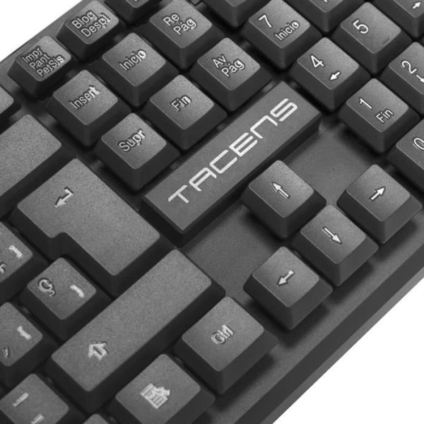 TACENS anima AK0ES-tangentbord - Standard - Kabelanslutet - USB - Membrantangentbord - QWERTY - Svart