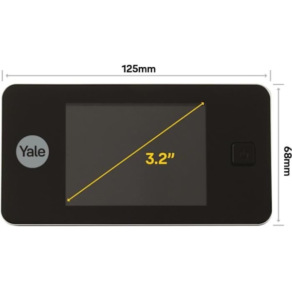 Yale DDV500 Digitalt titthål - 3,2" LCD-skärm - Dörrtjocklek 38 mm-110 mm