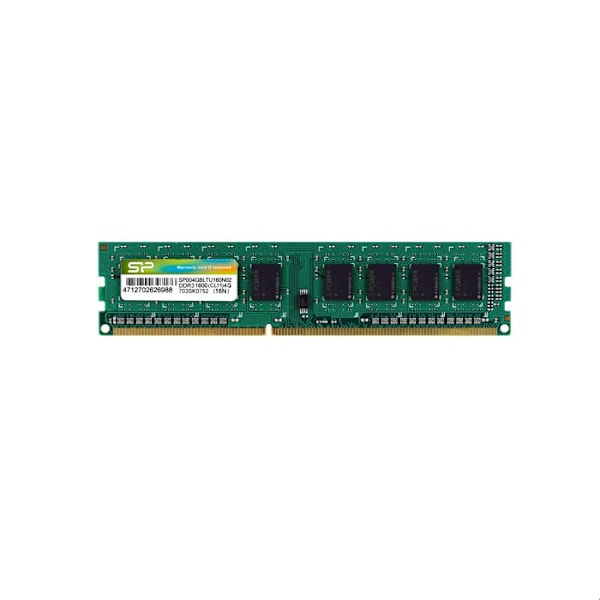 4 GB DDR3 1600 UDIMM -muisti - SP SILICON POWER - Generic - Vihreä - Elinikäinen takuu