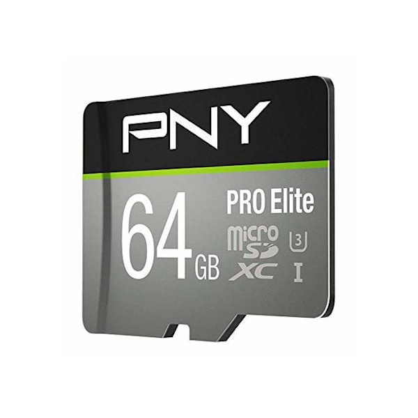 PNY Pro Elite 64 Gt Micro SD -muistikortti - Class XC Class 10 / UHS-I U3A1 V30+SD