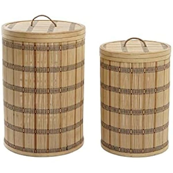Korgset - DKD Heminredning - Standard - Flerfärgad - Bambu - 40x40x63 cm Brun, flerfärgad