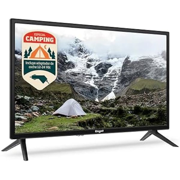 Engel LE2462CA LED fjernsyn - 24 tommer - Camping - 12/24V biladapter Sort
