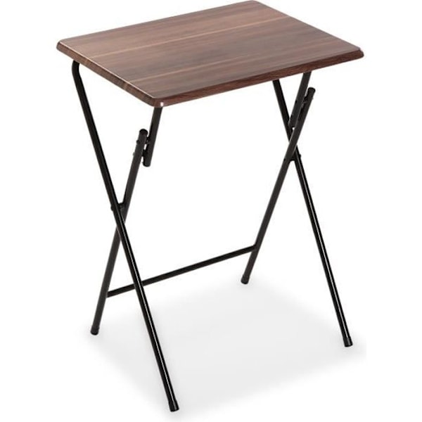 Käytäväpöytä - VERSA - Napoca - Puuta ja metallia - Tummanruskea - 65,5 x 37,5 x 47,5 cm Mörkbrun