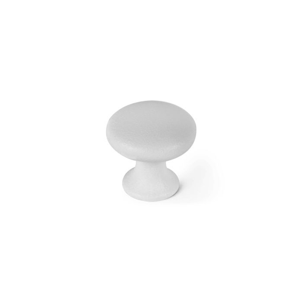 Runde møbelknopper - MÆRKE - Antik model - Zamak - Hvid - H.24mm Vit