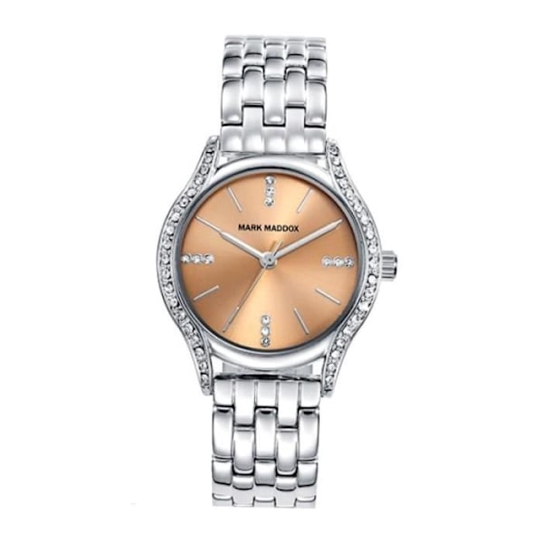 Ur - MARK MADDOX - Mod. TRENDY SILVER MM7011-97 - Rustfrit stål - Metal armbånd - 30 mm