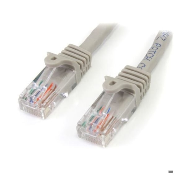 STARTECH 1 m koukuton Cat5e UTP-verkkokaapeli - Anti-Snag RJ45 Ethernet-johto - M/M - harmaa