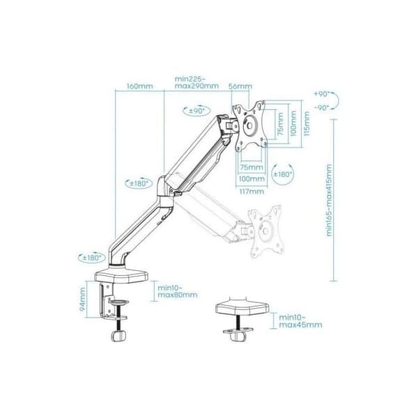 TooQ 17"-32" näyttöteline