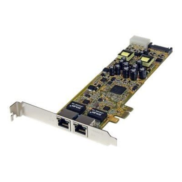 PCI Express nätverkskort - STARTECH - 2 Gigabit Ethernet RJ45-portar - POE/PSE