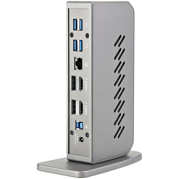 USB-keskittimen - Startech - DK30A2DHUUE - 6 kpl USB A - 1 kpl RJ-45 - Musta