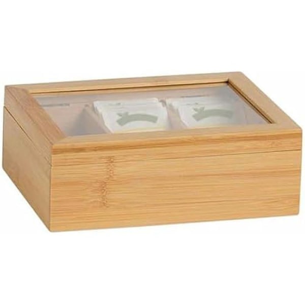 Tee- ja kahvisäilytys - ANDREA HOUSE - Malli cc73015 - Monivärinen - Bambu - 21x16x7,5 cm Flerfärgad