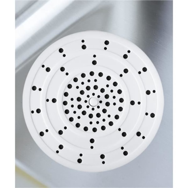 WENKO Silikone vask filter, brusefilter til at fastholde hår og rester, silikone, Ø 12 x 0,3 cm, hvid