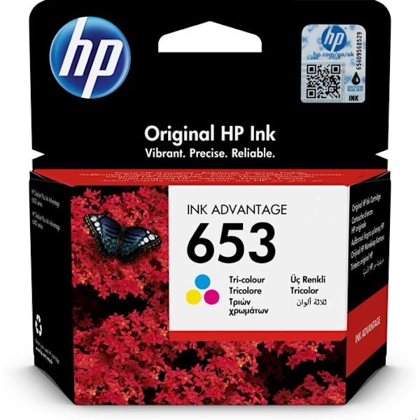 HP 653 kolmivärinen alkuperäinen muste Advantage HP 653 kolmivärinen alkuperäinen mustekasetti
