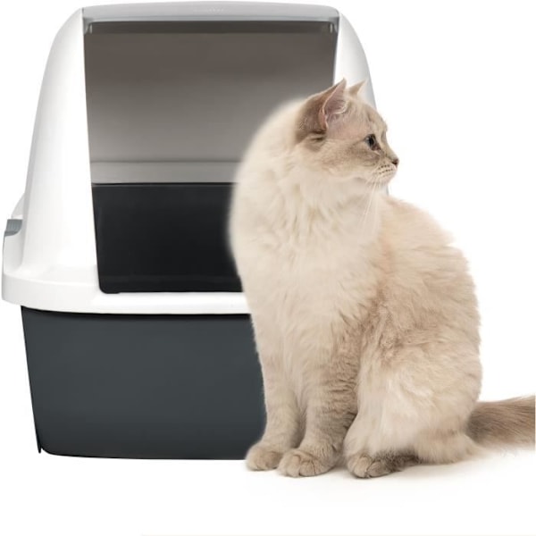 Toaletthus för katt med kattlåda - CATIT - Airsift Regular - Integrerat filtreringssystem - L. 57 x b. 39 x H. 46,5 cm