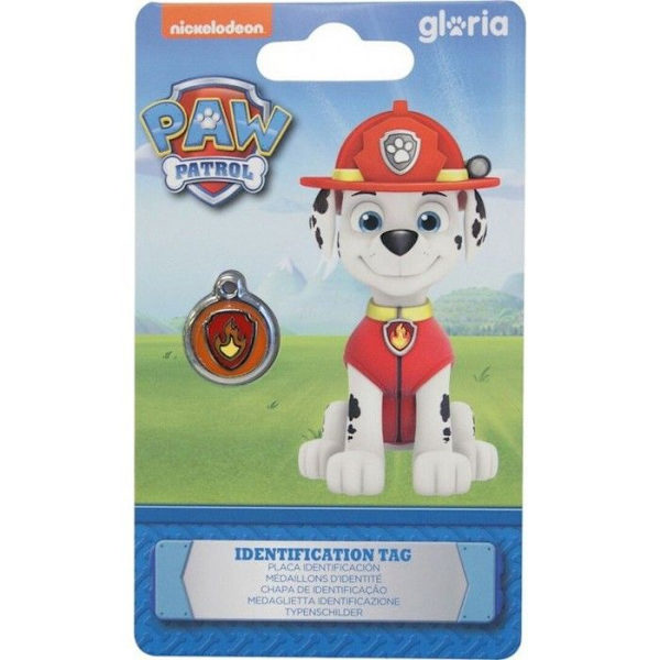 Identifikationsskilt - THE PAW PATROL - Marshall - Flerfarvet - Størrelse S - 3x2x2 cm mångfärgad