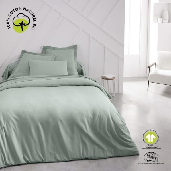 Tyynynpäällinen - TÄNÄÄN - 63 x 63 cm + 5 cm - Puuvilla - Orgaaninen Celadon Celadon