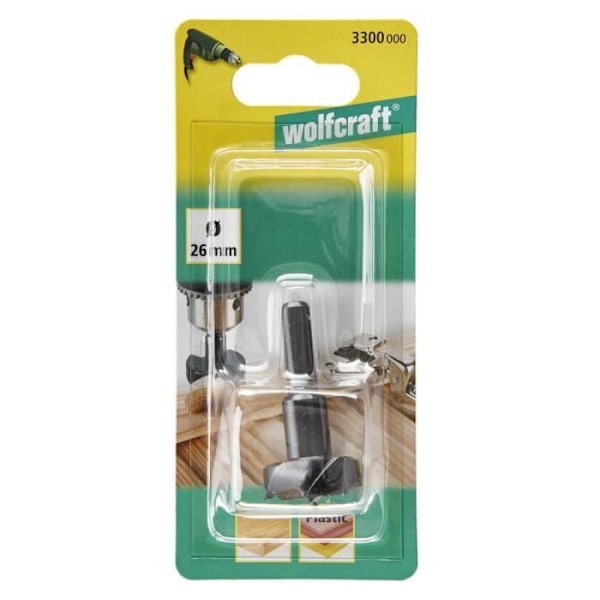 WOLFCRAFT - 1 infälld vedfräs L53 Ø26 mm