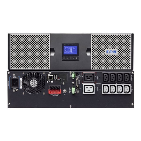 Eaton 9PX 3000i RT2U Netpack - UPS (rackmonterbar - ekstern) - AC 200-208-220-230-240 V - 3000 Watt - 3000 VA Sort
