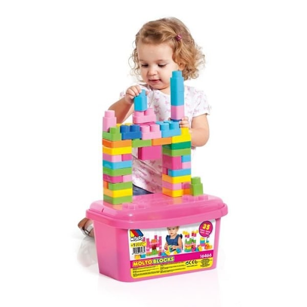 Blocks Laatikko 35 kpl Pinkki Rosa