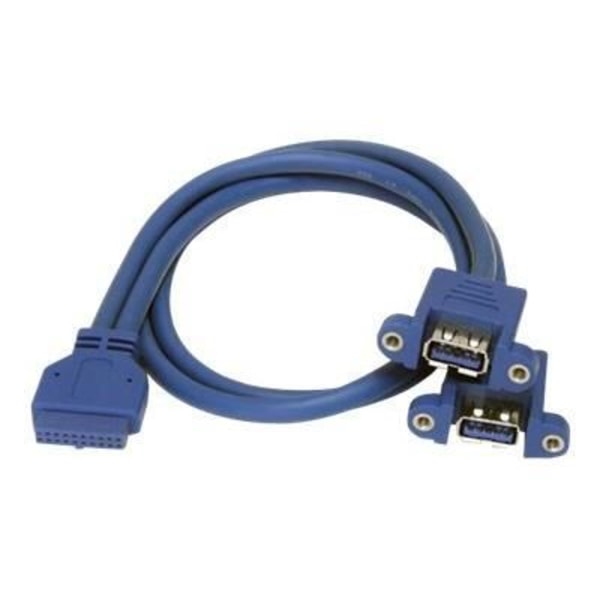 2-Port panelmonteret USB 3.0-kabel - STARTECH - Bundkort IDC-stik til 2x USB A - F/F