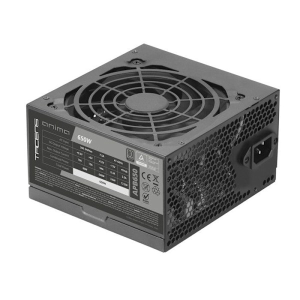 Strömförsörjning ATX - Tacens - APB650 - 650W - 80Plus Bronze - Ultra-tyst 12 cm fläkt Svart