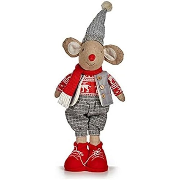Koristehahmo - Krist+ - S3611552 - 48 cm - Valkoinen Punainen Harmaa Kerma - Sisä Flerfärgad